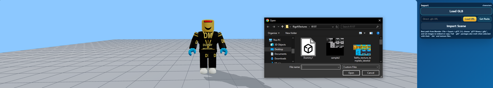 Import workflow screenshot